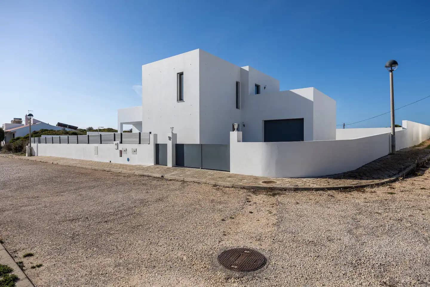 Street-facing side and boundary wall of Villa Sonata